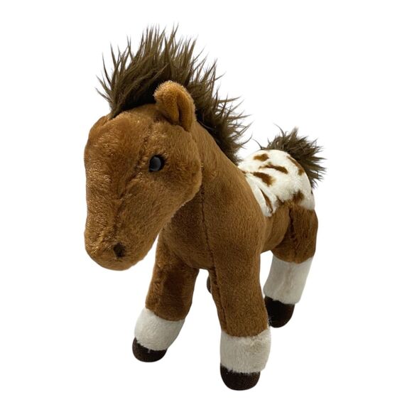 Aurora Dakota Pinto Horse Stuffed Animal Plush Brown White Spotted Toy 12 Inch - Picture 1 of 10